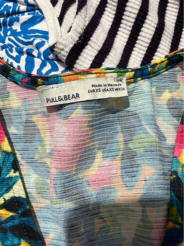 Pull and Bear Çiçekli crop