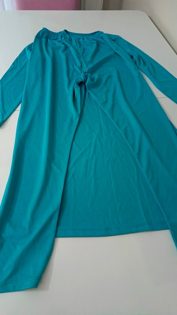 Parlak Turkuaz tesettür mayo hasema - Görsel 3