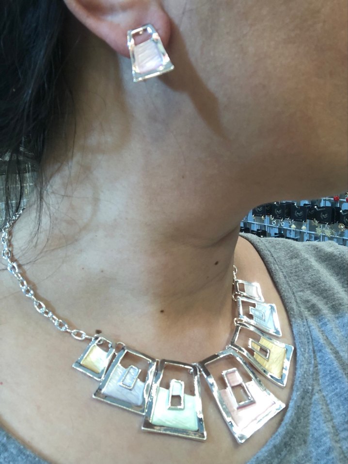 Çok Şık Küpe Kolye Set - Görsel 4