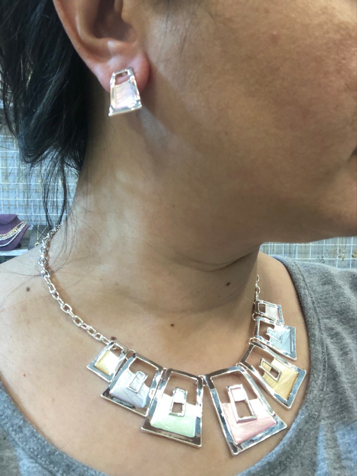 Çok Şık Küpe Kolye Set - Görsel 2