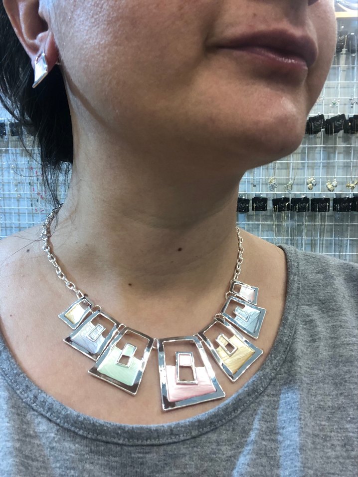 Çok Şık Küpe Kolye Set - Görsel 3