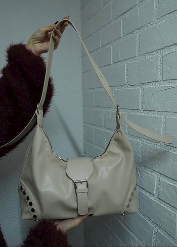 Tokalı Deri Kadın Çanta - Günlük Kullanım - Görsel 5