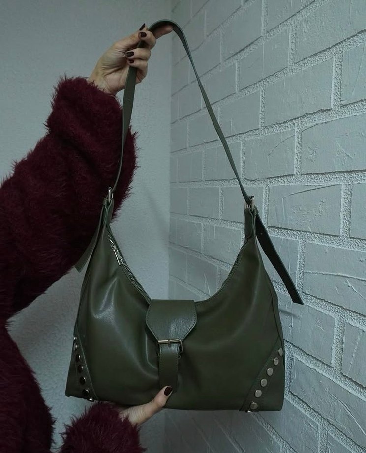 Tokalı Deri Kadın Çanta - Günlük Kullanım - Görsel 4