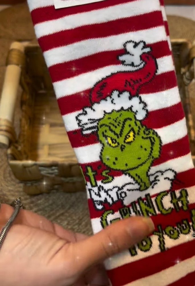 Altı Kaydırmaz Polar Yılbaşı Çorapları - Görsel 2