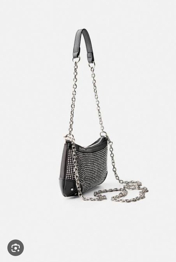 bershka taşlı tote çanta - Görsel 2