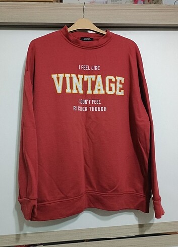 m Beden bordo Renk Sweatshirt