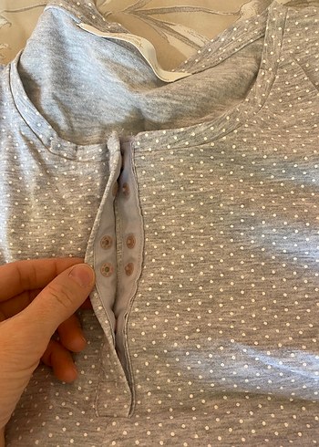 LCW Kısa Kollu, Midi Boy Emzirme Gecelik - Görsel 3