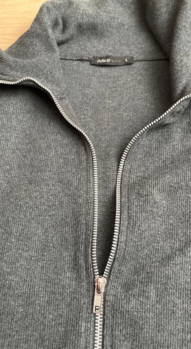 Gri Yarım Fermuarlı Kadın Triko tunik - Görsel 5