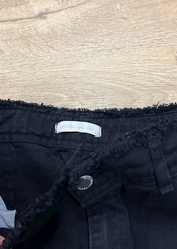 Siyah Bol Kesim Kadın Denim Pantolon - Görsel 4