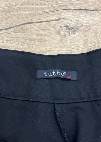 Siyah Kadın Midi Kumaş Pantolon - Görsel 4