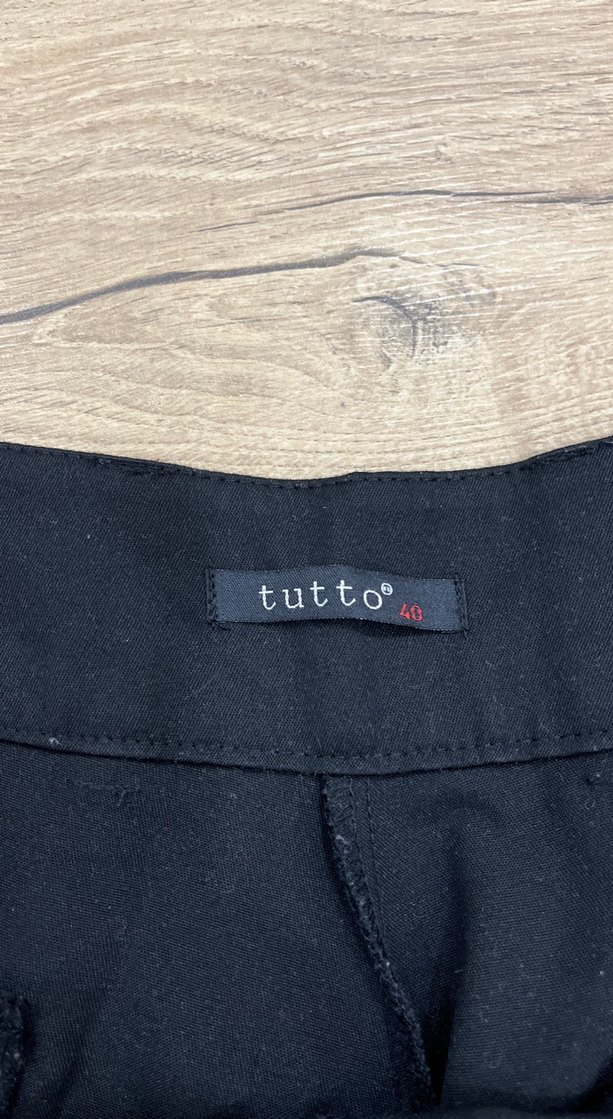 Siyah Kadın Midi Kumaş Pantolon - Görsel 3