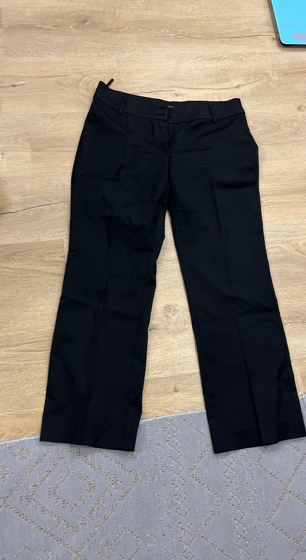 Siyah Kadın Midi Kumaş Pantolon - Görsel 2