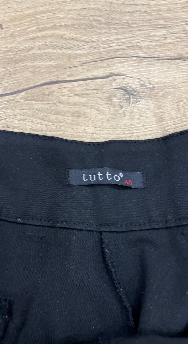 Siyah Kadın Midi Kumaş Pantolon - Görsel 4