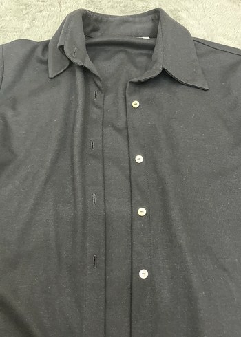 Düğmeli Siyah Uzun Kollu Ceket - Görsel 4