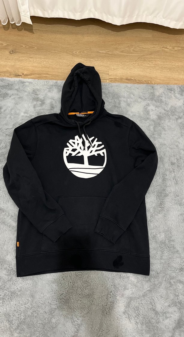 Siyah Kapüşonlu Erkek Sweatshirt - Görsel 4