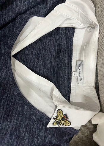 Lacivert  Uzun Kollu Denim Kadın Kazak 44 46 beden - Görsel 2