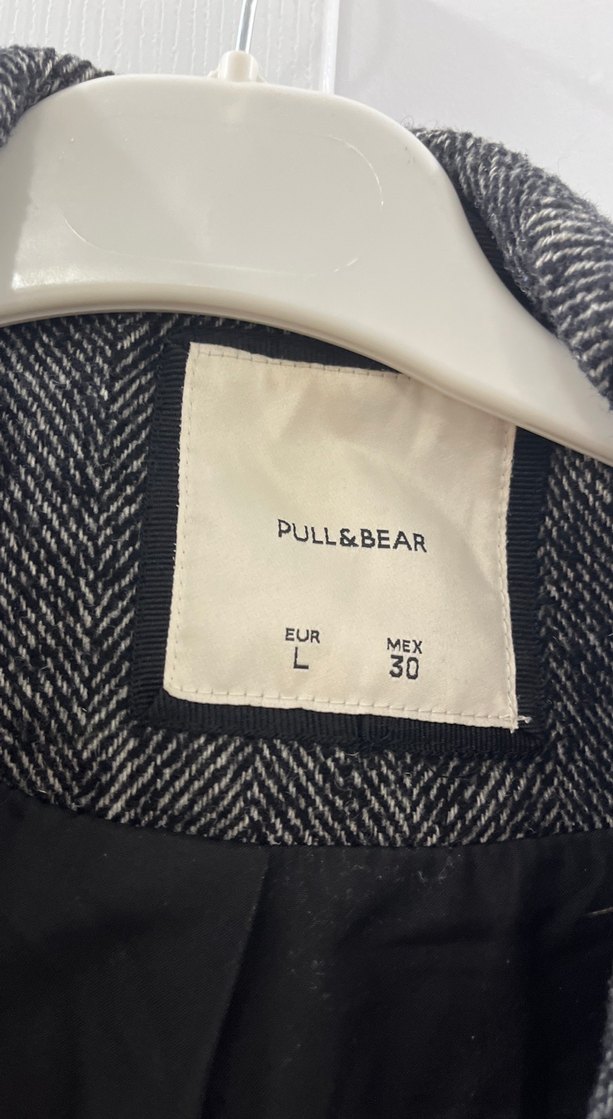 Gri Klasik Yün Kaban - Görsel 3