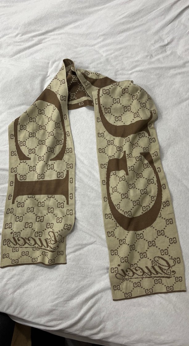 Örgü Desenli Klasik Kahverengi Kadın Şal - Görsel 2