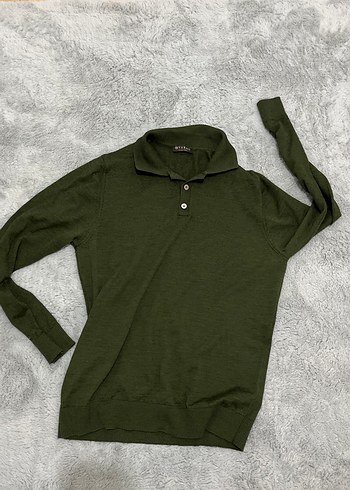 Düğmeli Yeşil  Polo Yaka Tişört - Görsel 2