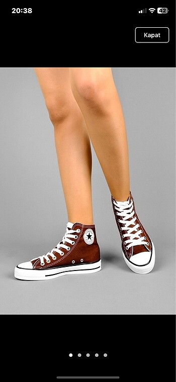 36 Numara Kahverengi Converse Spor Ayakkabı