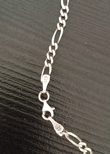 Gri Minimalist Erkek Zincir Kolye 925 ayar gümüş - Görsel 2