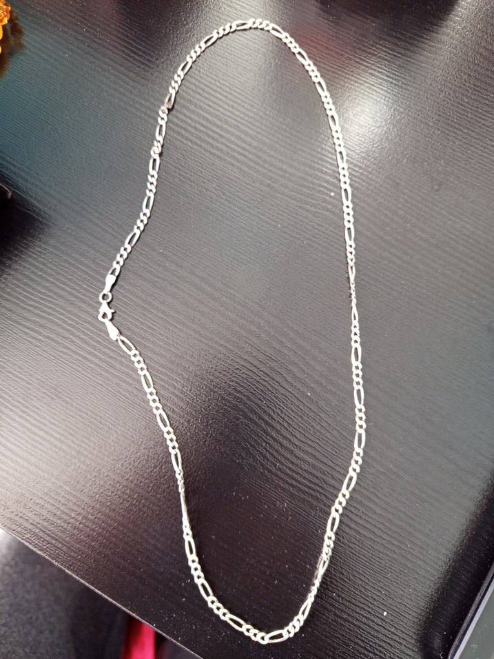 Gri Minimalist Erkek Zincir Kolye 925 ayar gümüş - Görsel 4