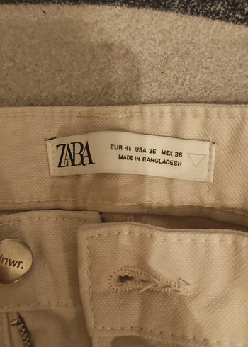 Bej ZARA Kot Pantolon - Görsel 2