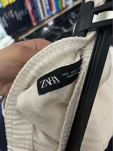 Zara zara krem keten pantolon