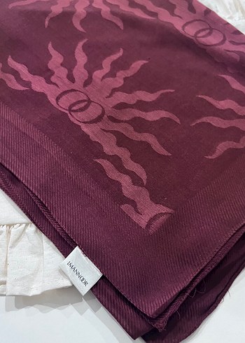 Bordo güneş desen Kadın Şal