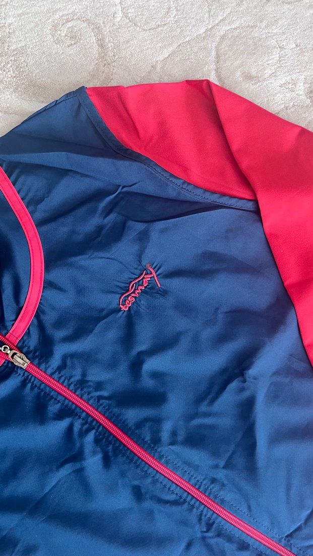 Uzun Kollu Nakışlı Mavi Kadın Tesettür Mayo - Görsel 5