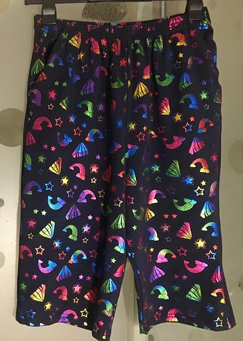 Çok Renkli Beli Lastikli Unisex Şort. S/M/L bedene uygundur. - Görsel 4