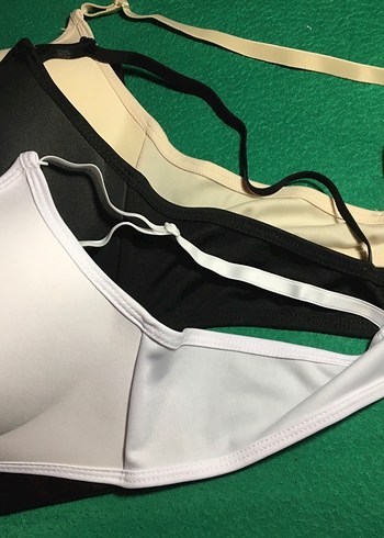 95 Beden 3 Renk Düz Basic Toparlayıcı Balensiz Sütyen - Görsel 2