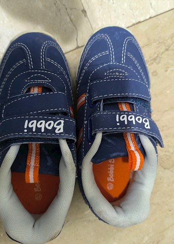 Erkek Çocuk Renkli Baskılı Mavi Spor Ayakkabı
