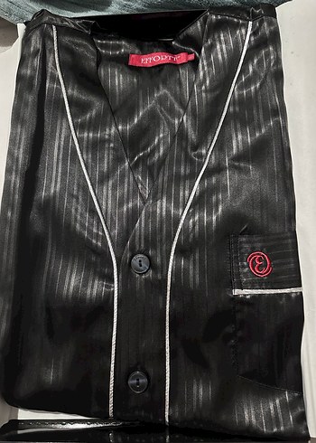 Erkek Siyah çeyizlik pijama takımı - Görsel 6