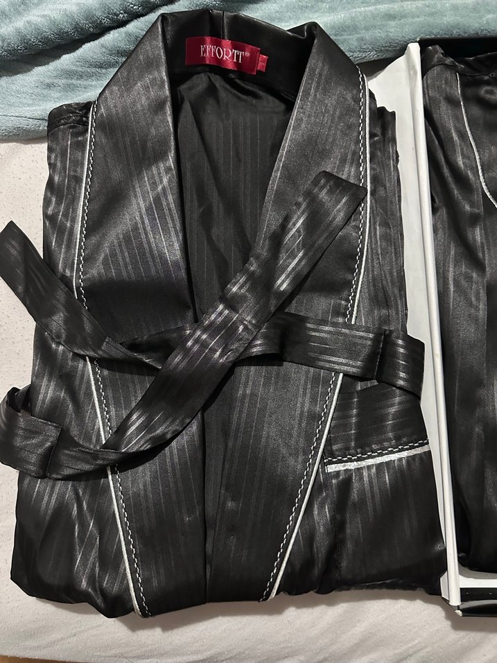 Erkek Siyah çeyizlik pijama takımı - Görsel 4