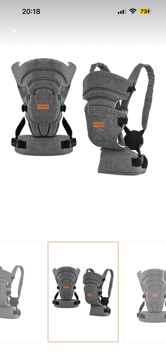 Gri Bebek Taşıyıcı Kanguru - Görsel 4