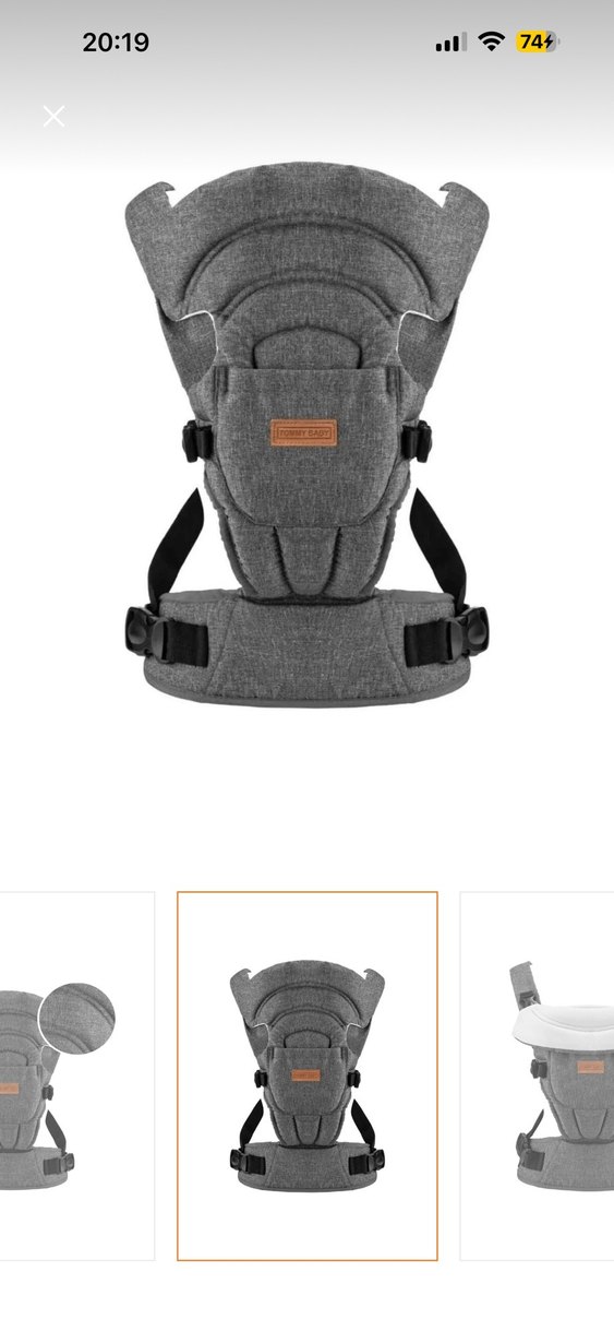 Gri Bebek Taşıyıcı Kanguru - Görsel 5