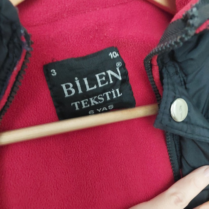 Erkek Çocuk Kırmızı Siyah Desenli mont - Görsel 4