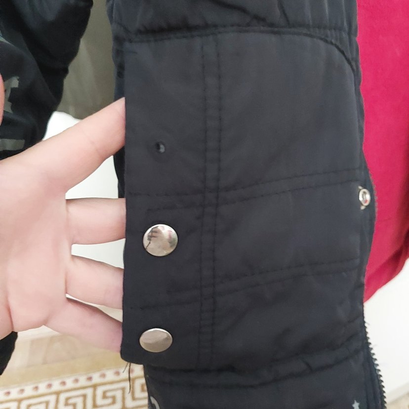 Erkek Çocuk Kırmızı Siyah Desenli mont - Görsel 2