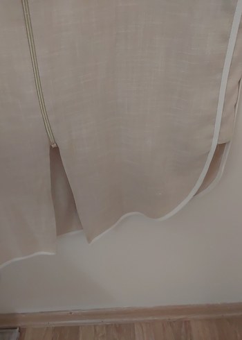 Bej Uzun Kollu Kadın trenckot - Görsel 7