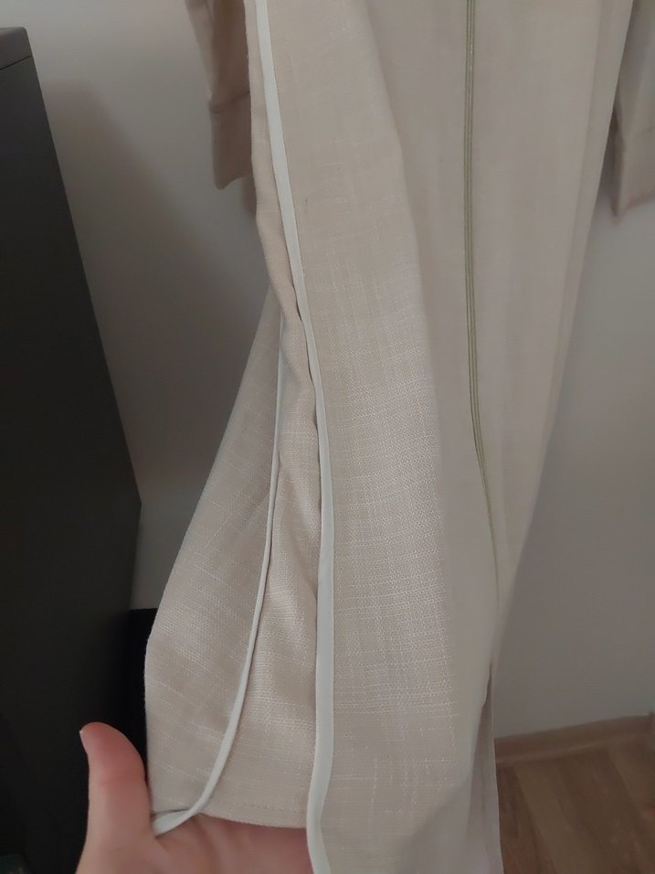 Bej Uzun Kollu Kadın trenckot - Görsel 4