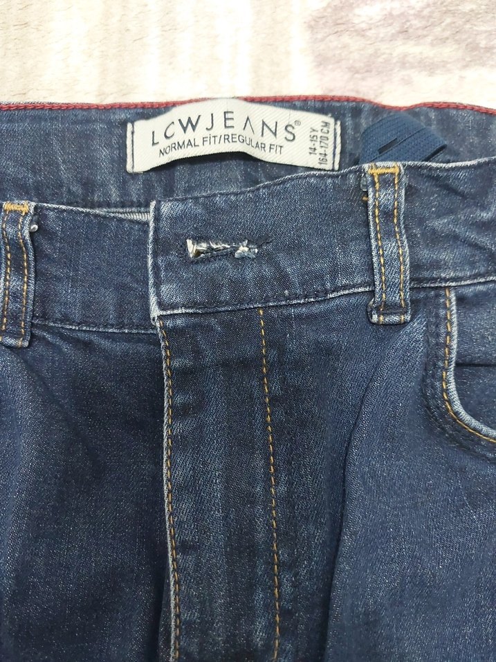 Gri Tonlu erkek cocuk Denim Rahat Kesim Pantolon - Görsel 2