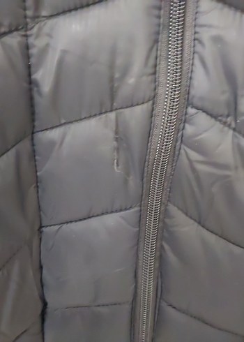 Siyah Uzun Fermuarlı Kadın Kışlık Mont - Görsel 5