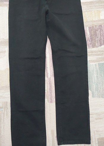 Siyah Erkek Kemerli Regular Fit Denim Jean - Görsel 4