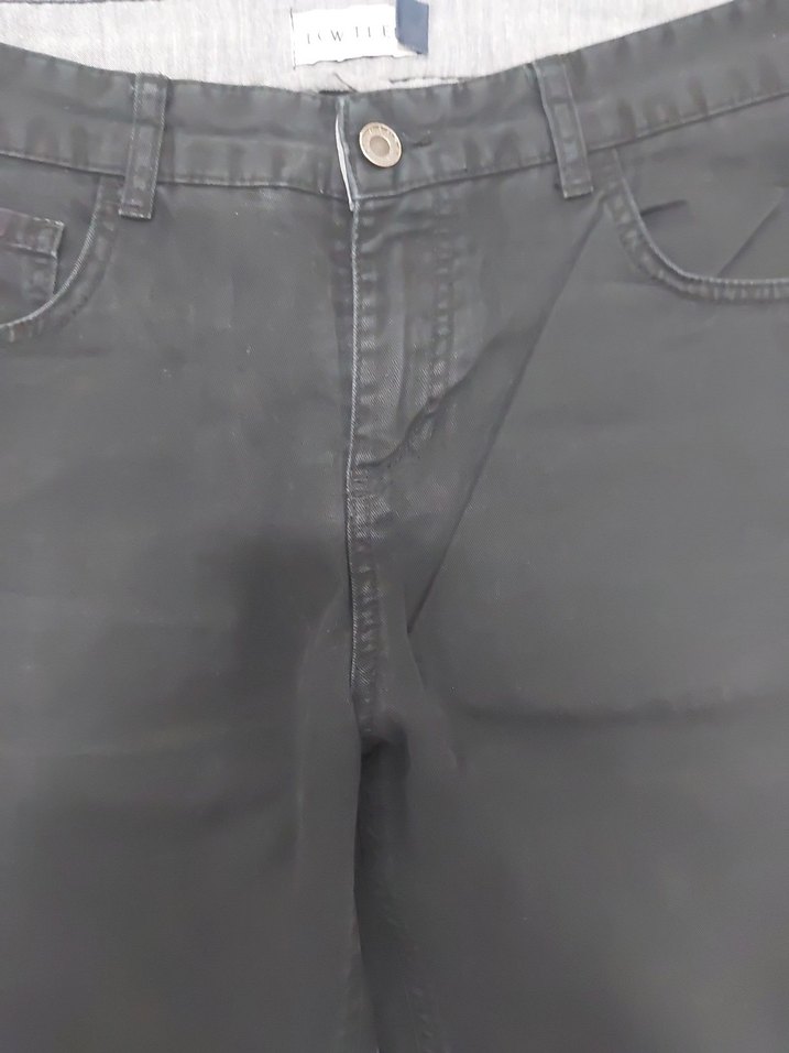 Siyah Erkek Kemerli Regular Fit Denim Jean - Görsel 3