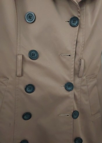 Kadın Bej Midi Trençkot - Görsel 4