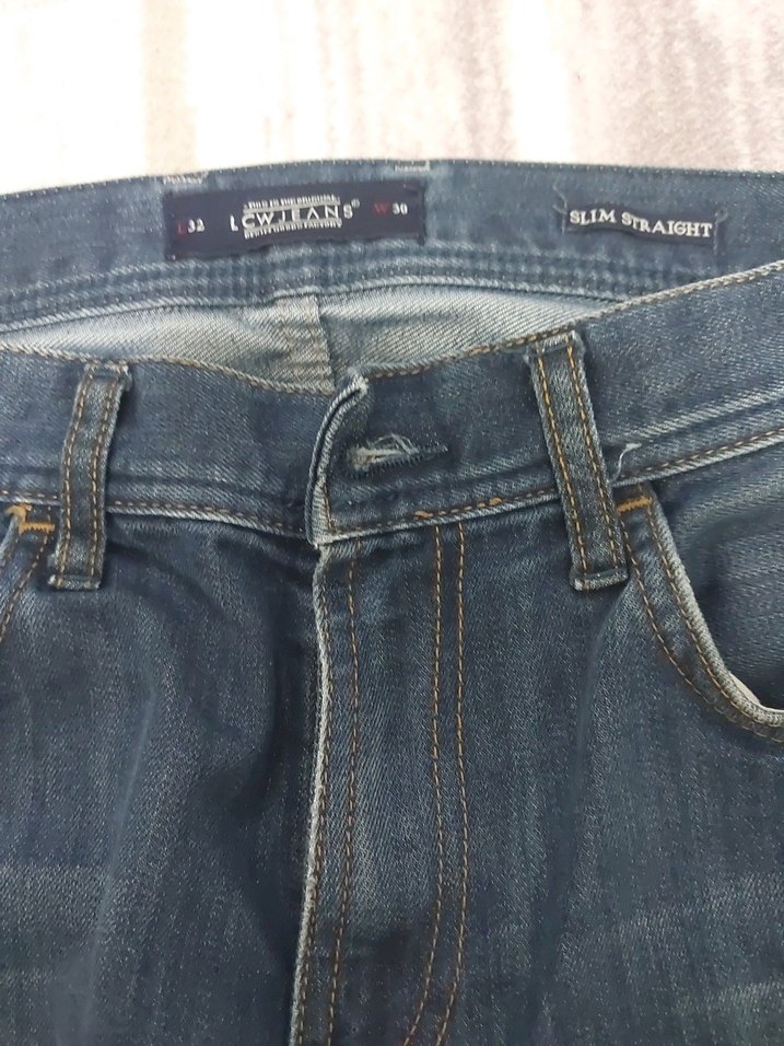 Erkek Lacivert Normal Kesim Kot Pantolon - Görsel 4