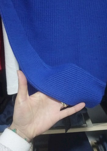 Mavi Balıkçı Yaka Kadın Kazak - Görsel 3