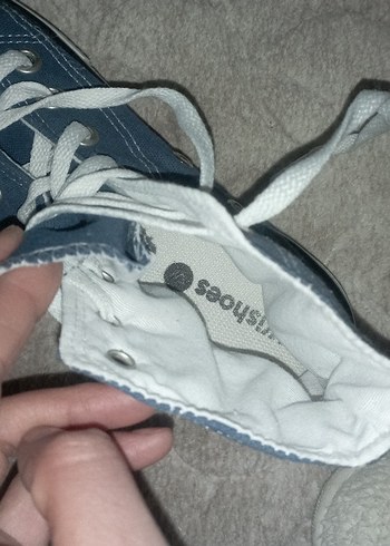 Kadın Gri Mavi Kot Spor Ayakkabı - Görsel 3