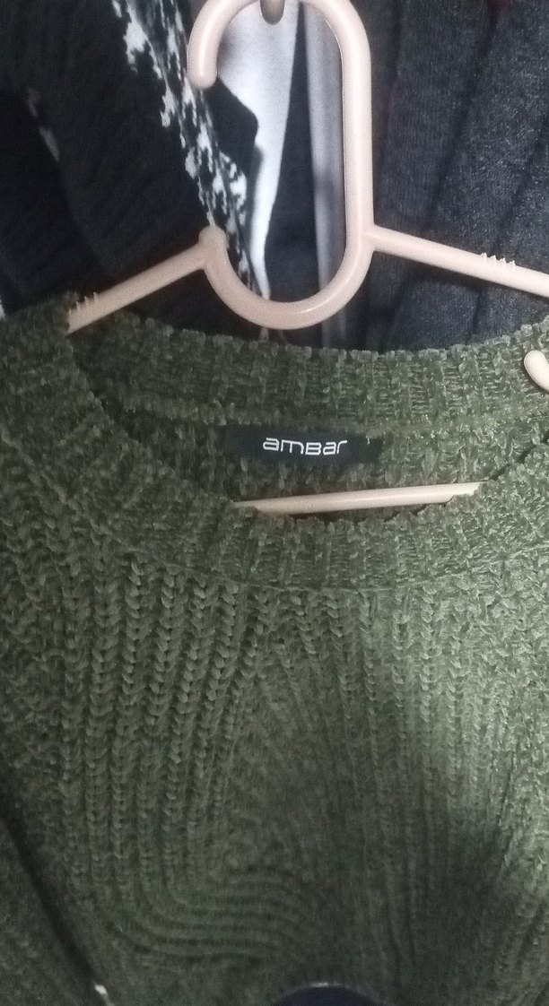 Gri Örgü Kadın Triko Kazak - Görsel 2